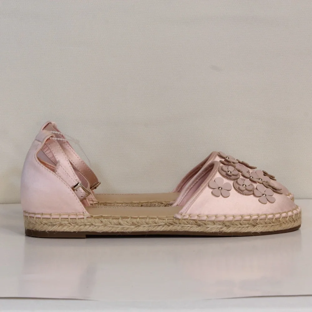 Isaac Mizrahi Live Women's Light Pink Mittie Fabric Satin Espadrilles